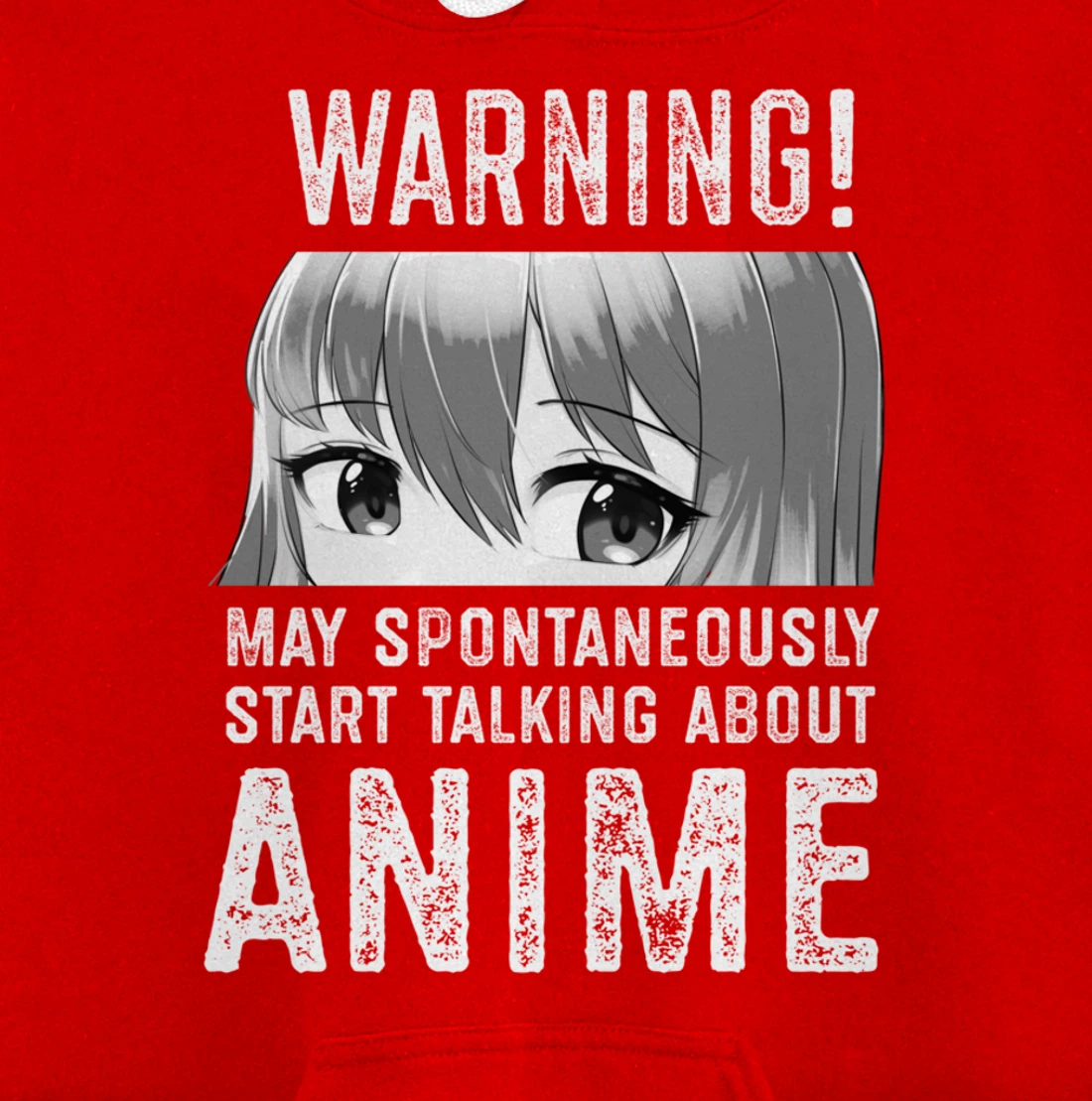 Warning May Spontaneously Talk About Anime Pullover Hoodie
