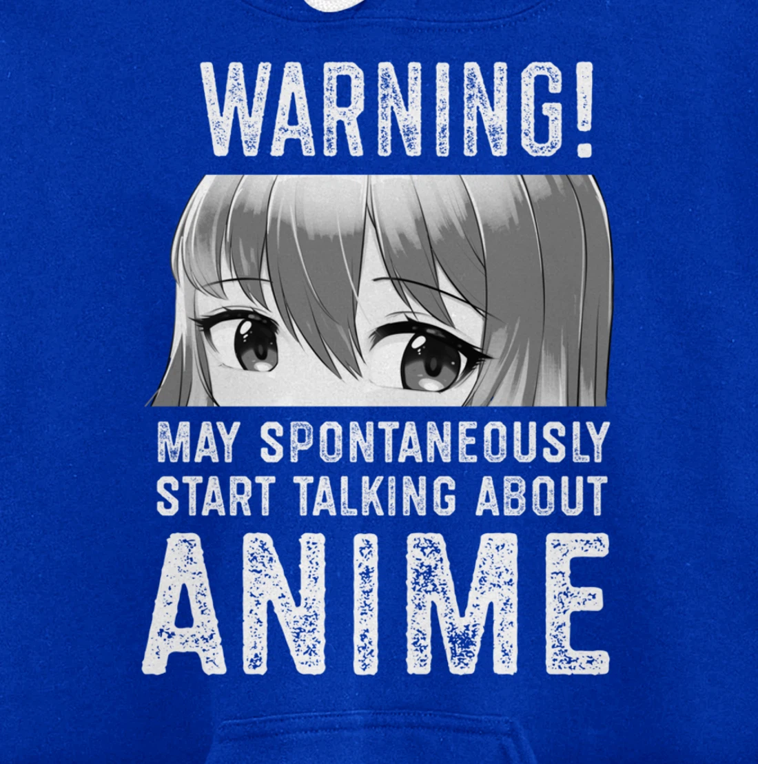 Warning May Spontaneously Talk About Anime Pullover Hoodie