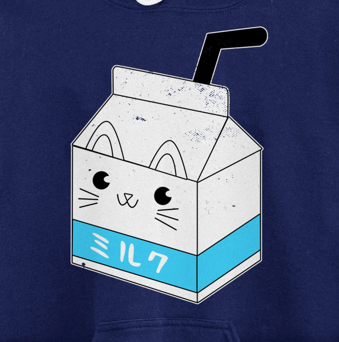 Japanese Milk Carton I Cute Cat Neko Pullover Hoodie
