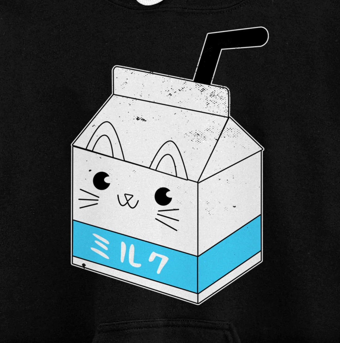 Japanese Milk Carton I Cute Cat Neko Pullover Hoodie