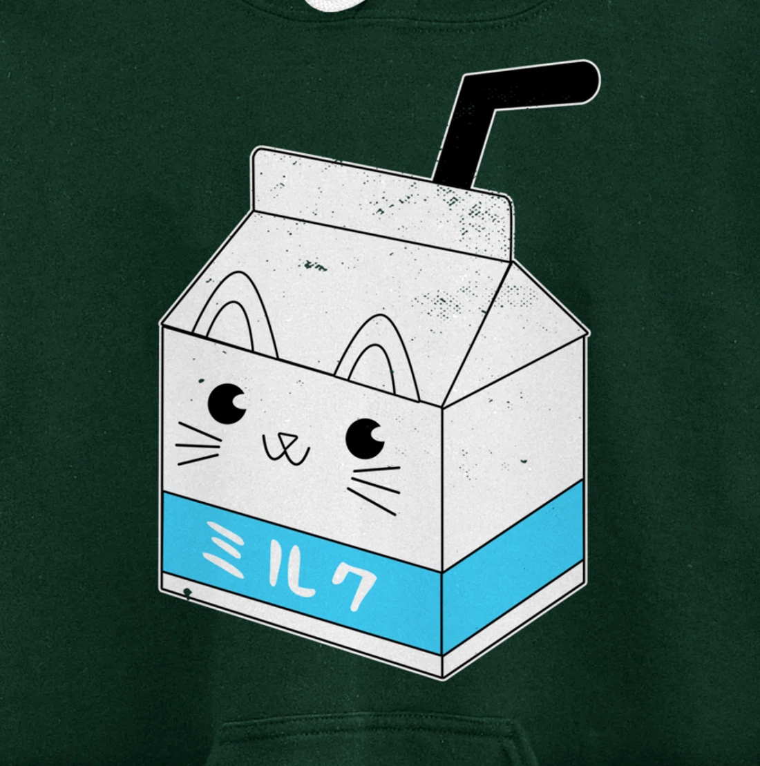 Japanese Milk Carton I Cute Cat Neko Pullover Hoodie
