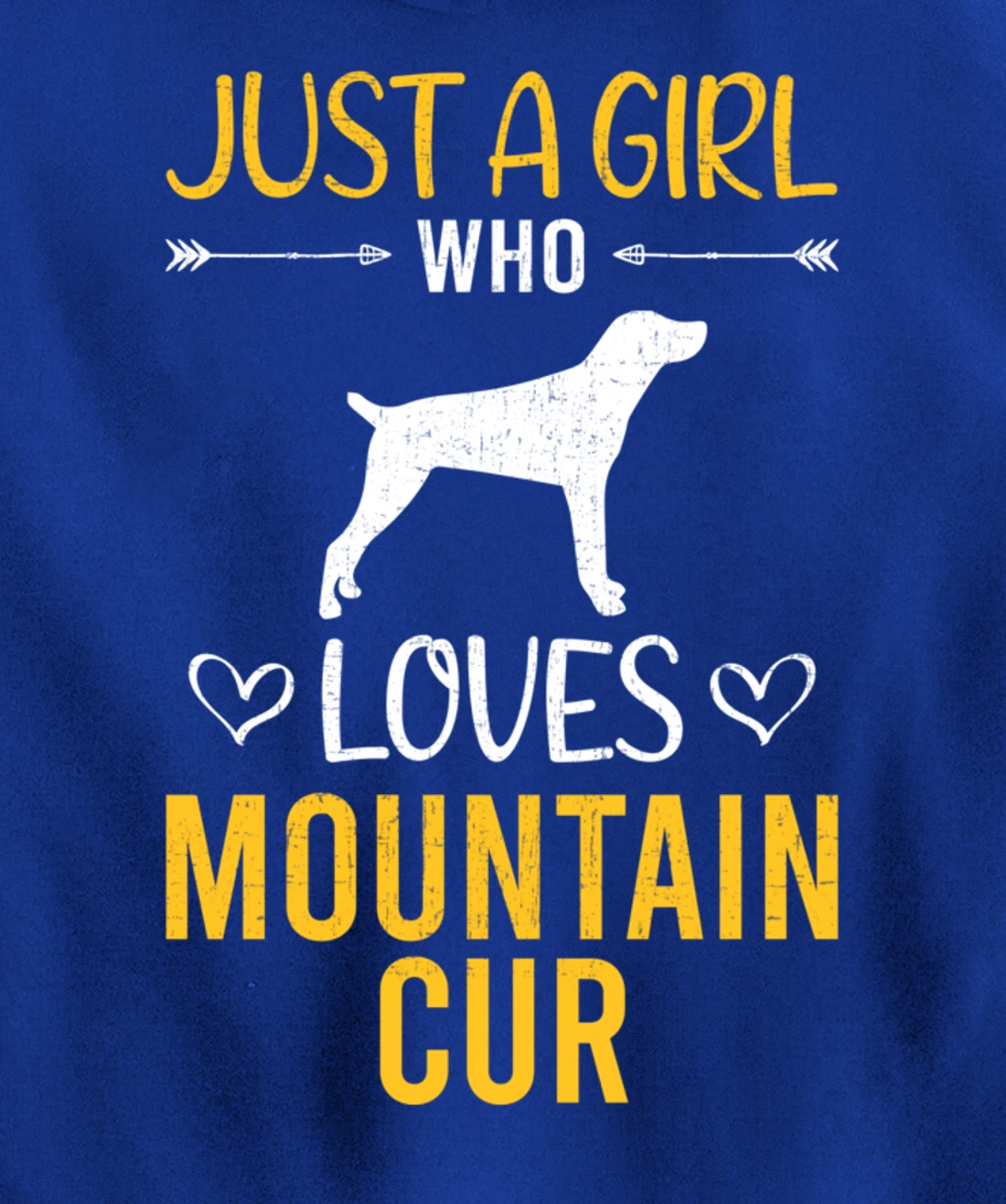 Just A Girl Who Loves Mountain Cur Dog Lover Pullover Hoodie