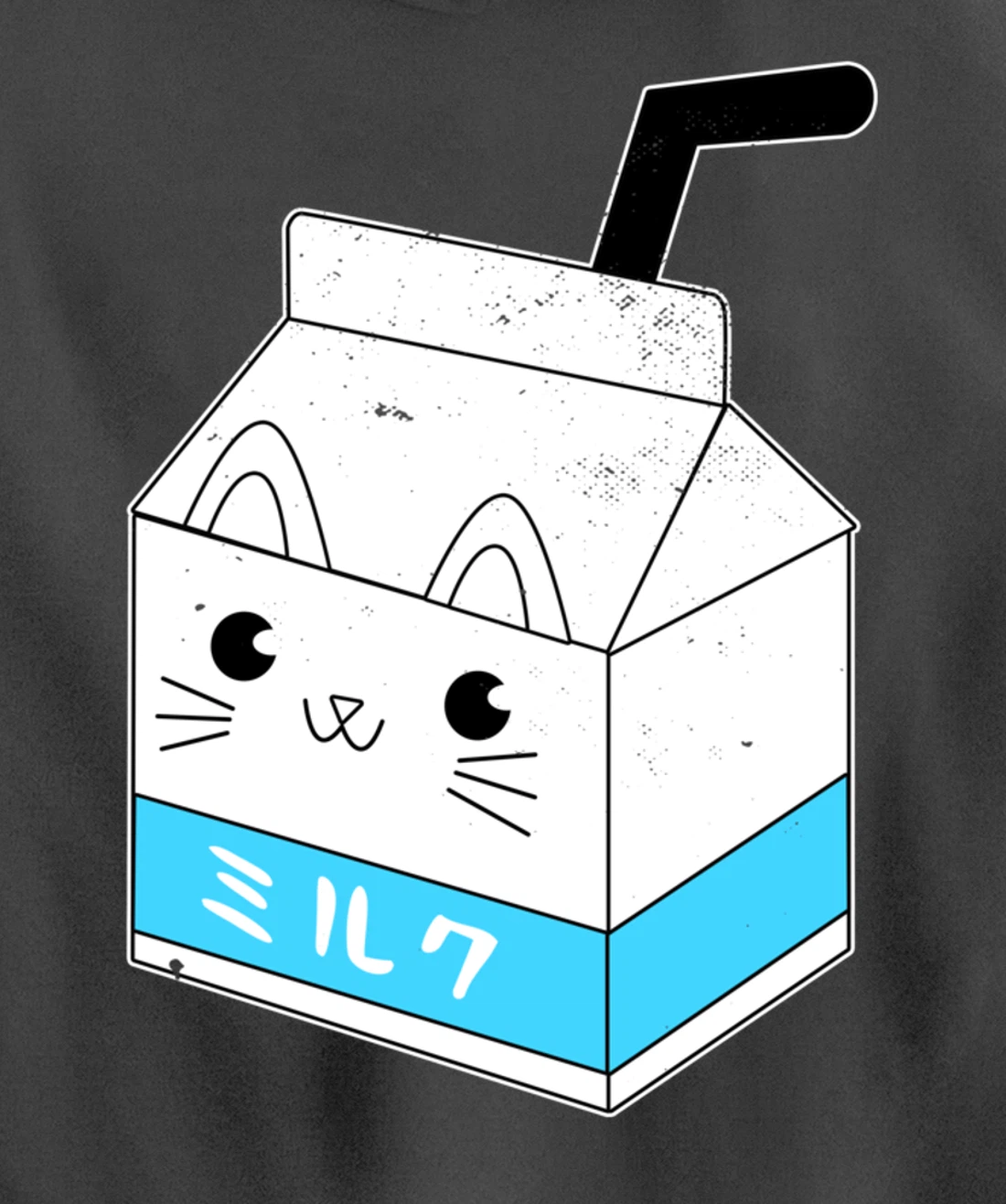 Japanese Milk Carton I Cute Cat Neko Pullover Hoodie
