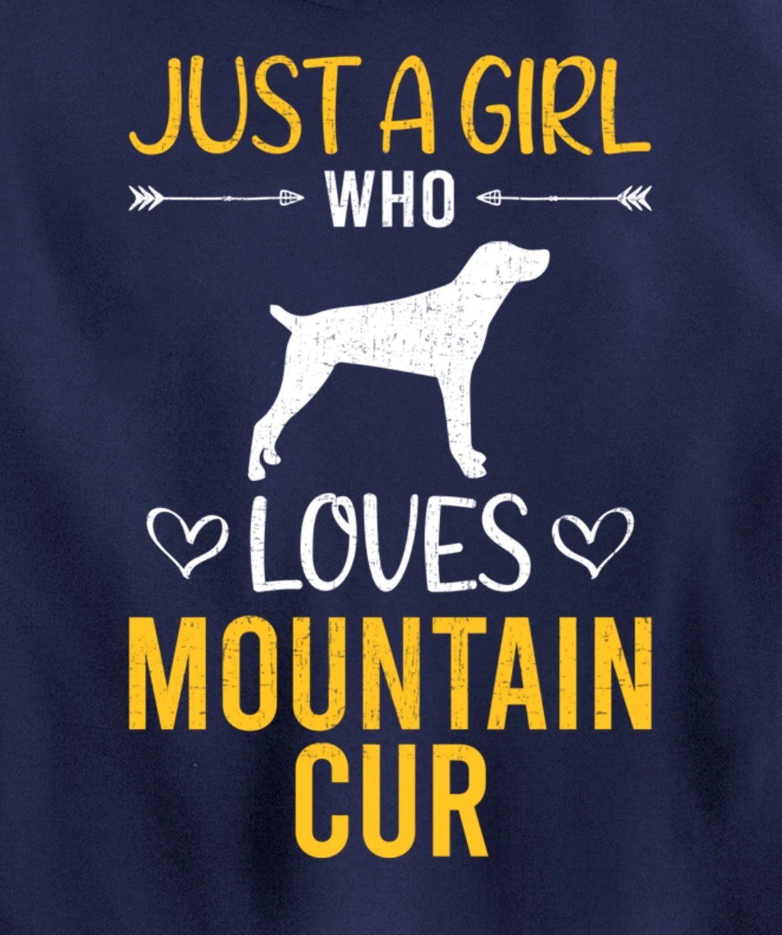Just A Girl Who Loves Mountain Cur Dog Lover Pullover Hoodie