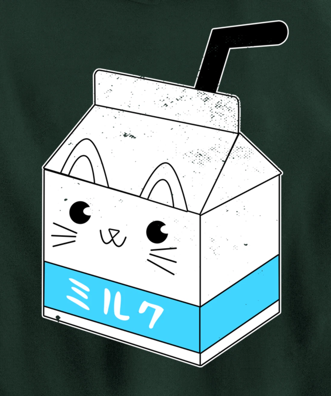 Japanese Milk Carton I Cute Cat Neko Pullover Hoodie