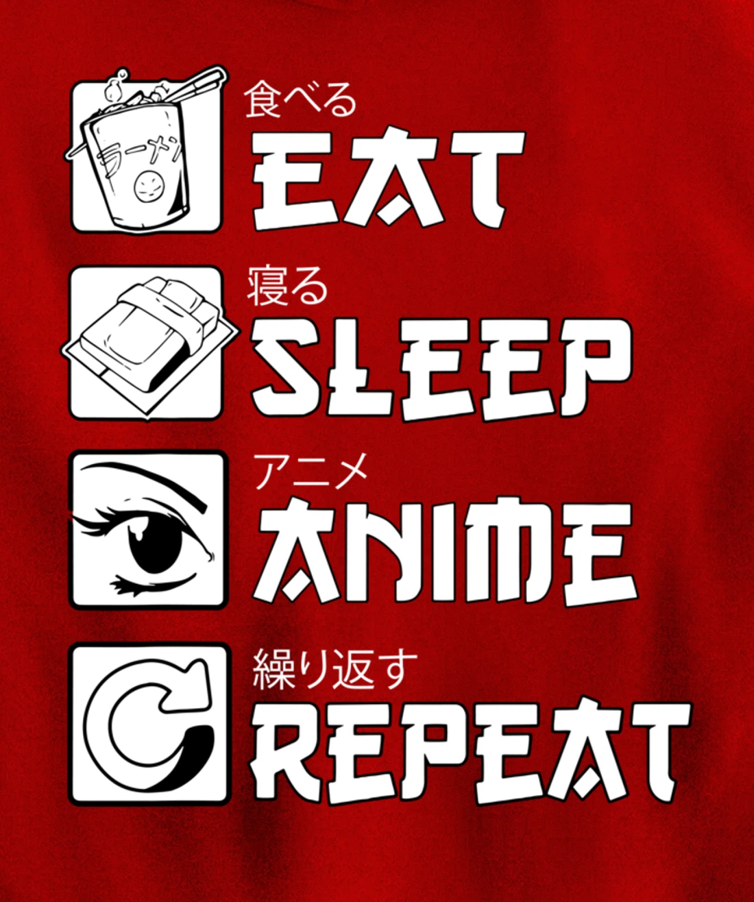 Eat Sleep Anime Repeat Shirt, Manga Anime Shirts Gift Pullover Hoodie