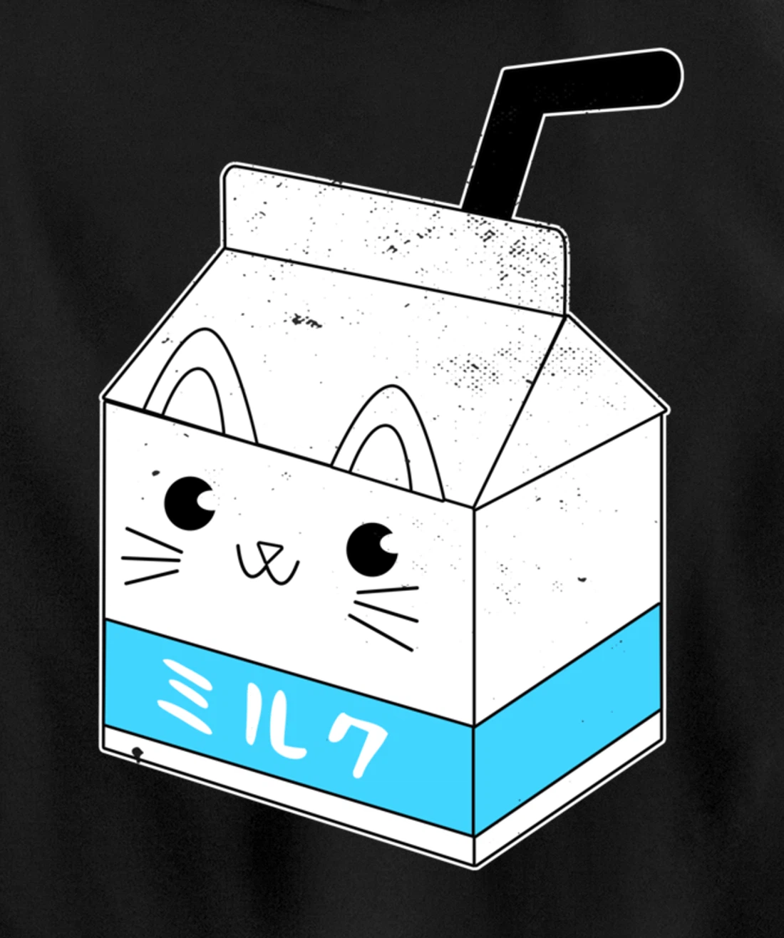 Japanese Milk Carton I Cute Cat Neko Pullover Hoodie