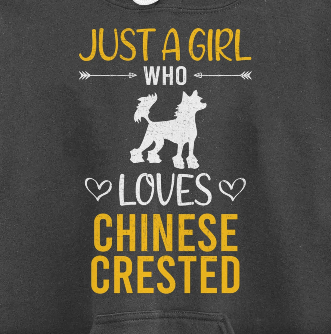 Just A Girl Who Loves Chinese Crested Dog Lover Pullover Hoodie