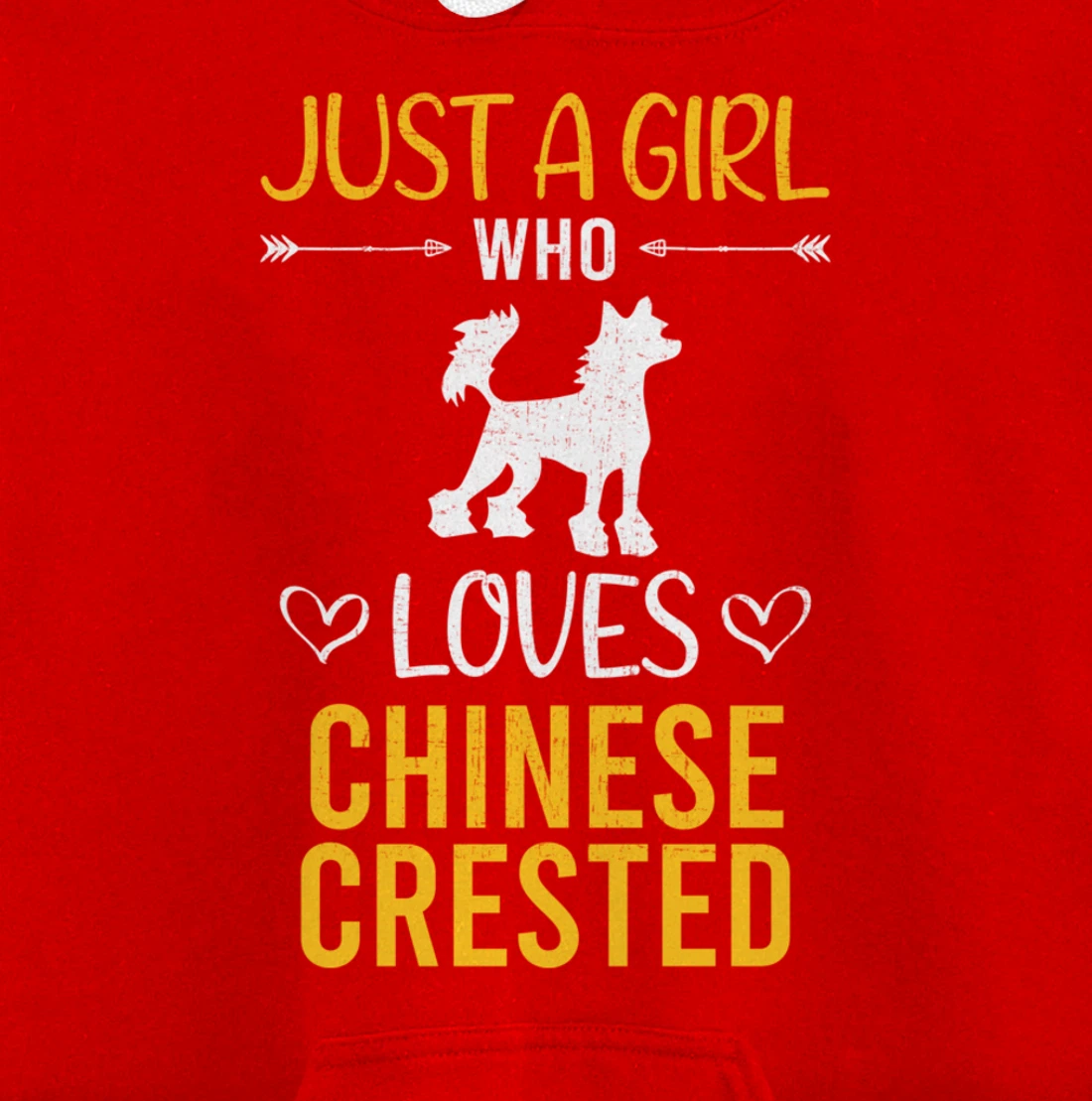 Just A Girl Who Loves Chinese Crested Dog Lover Pullover Hoodie