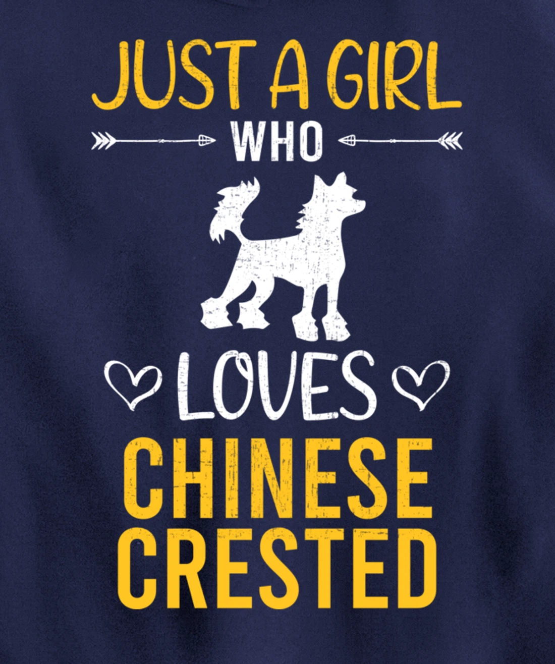 Just A Girl Who Loves Chinese Crested Dog Lover Pullover Hoodie