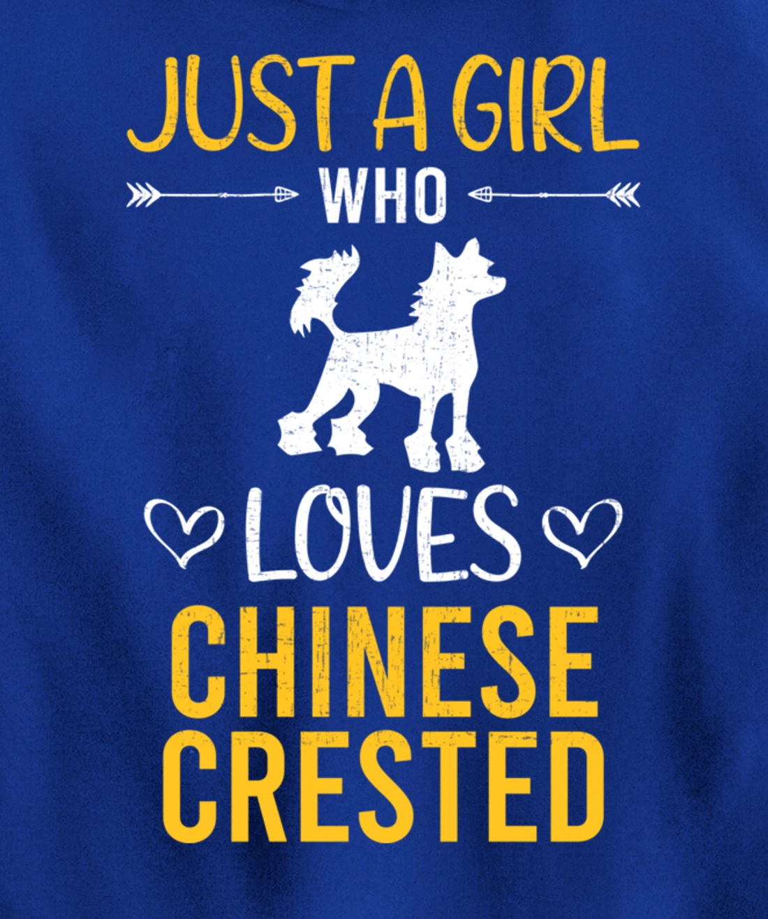 Just A Girl Who Loves Chinese Crested Dog Lover Pullover Hoodie