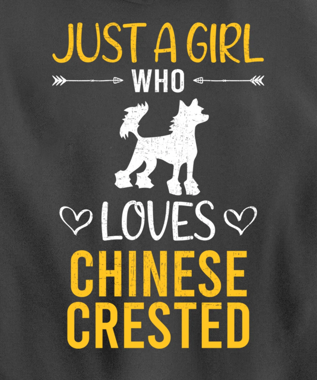 Just A Girl Who Loves Chinese Crested Dog Lover Pullover Hoodie