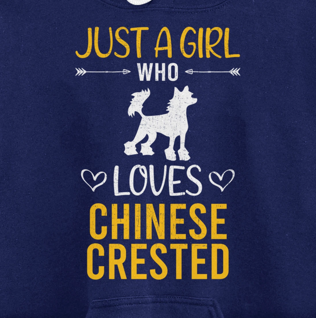 Just A Girl Who Loves Chinese Crested Dog Lover Pullover Hoodie