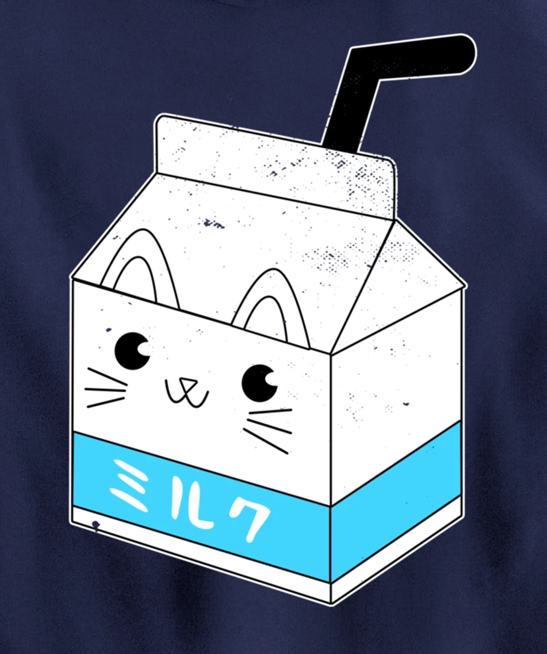 Japanese Milk Carton I Cute Cat Neko Pullover Hoodie