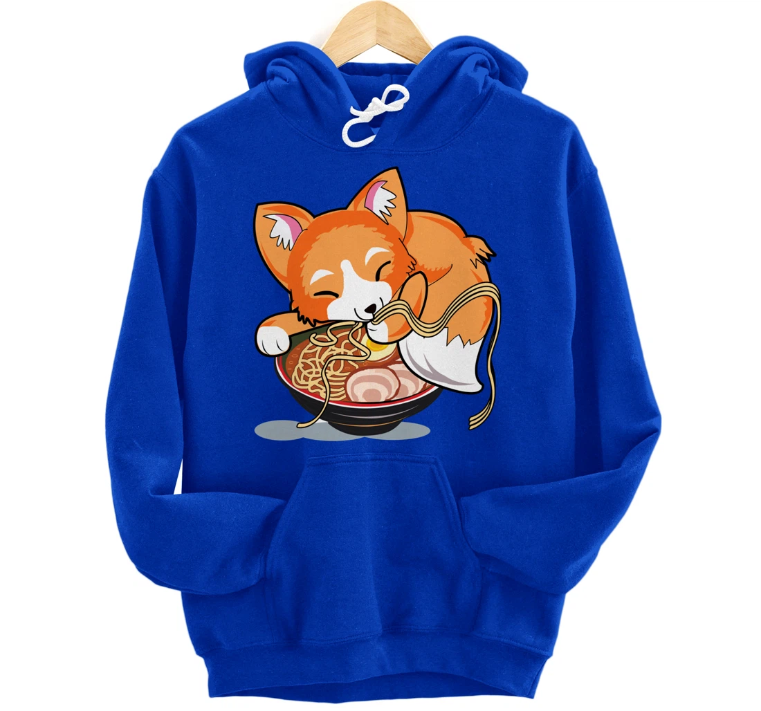 Ramen Noodles Fox Lover Kawaii Japanese Anime Pullover Hoodie