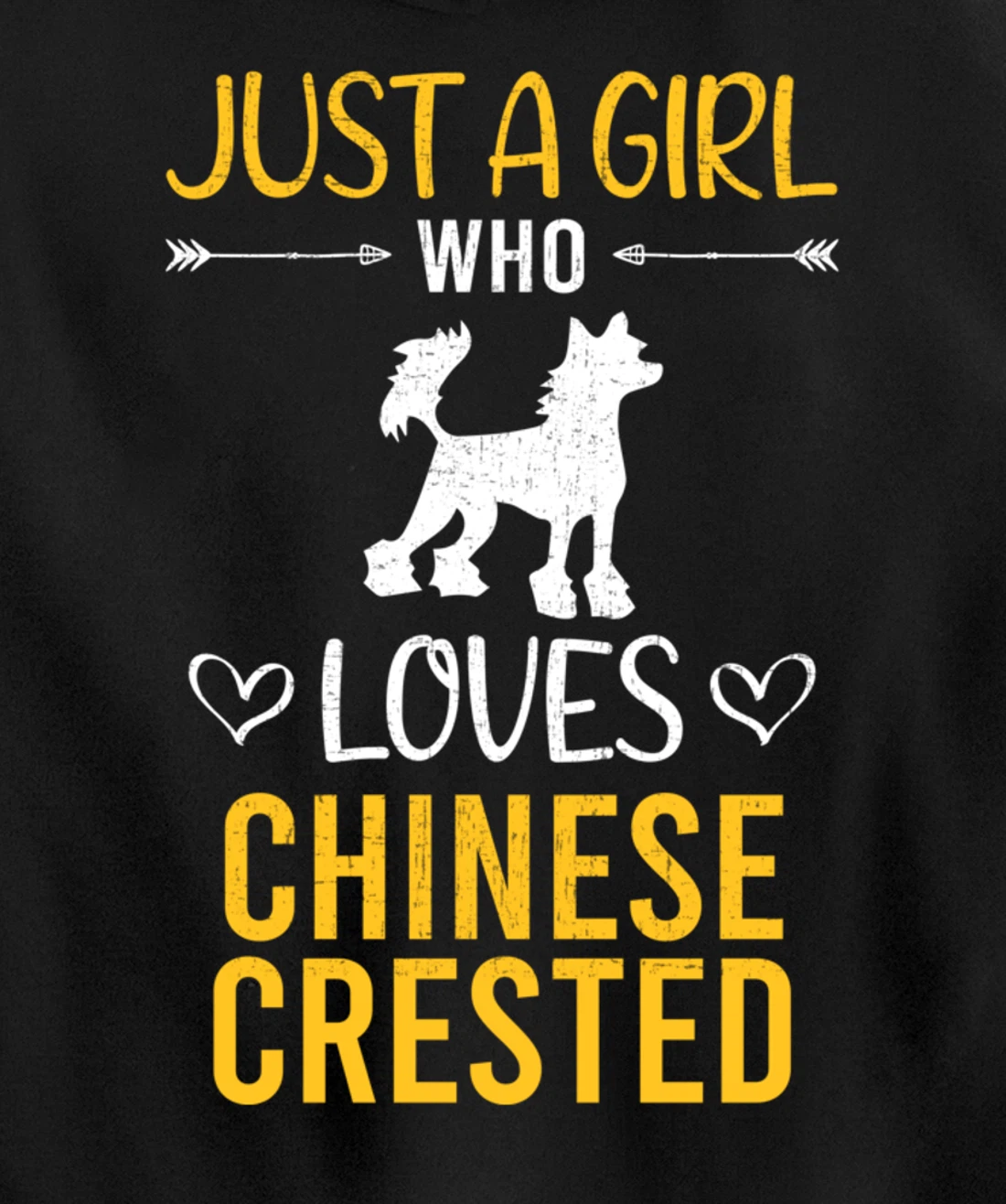 Just A Girl Who Loves Chinese Crested Dog Lover Pullover Hoodie