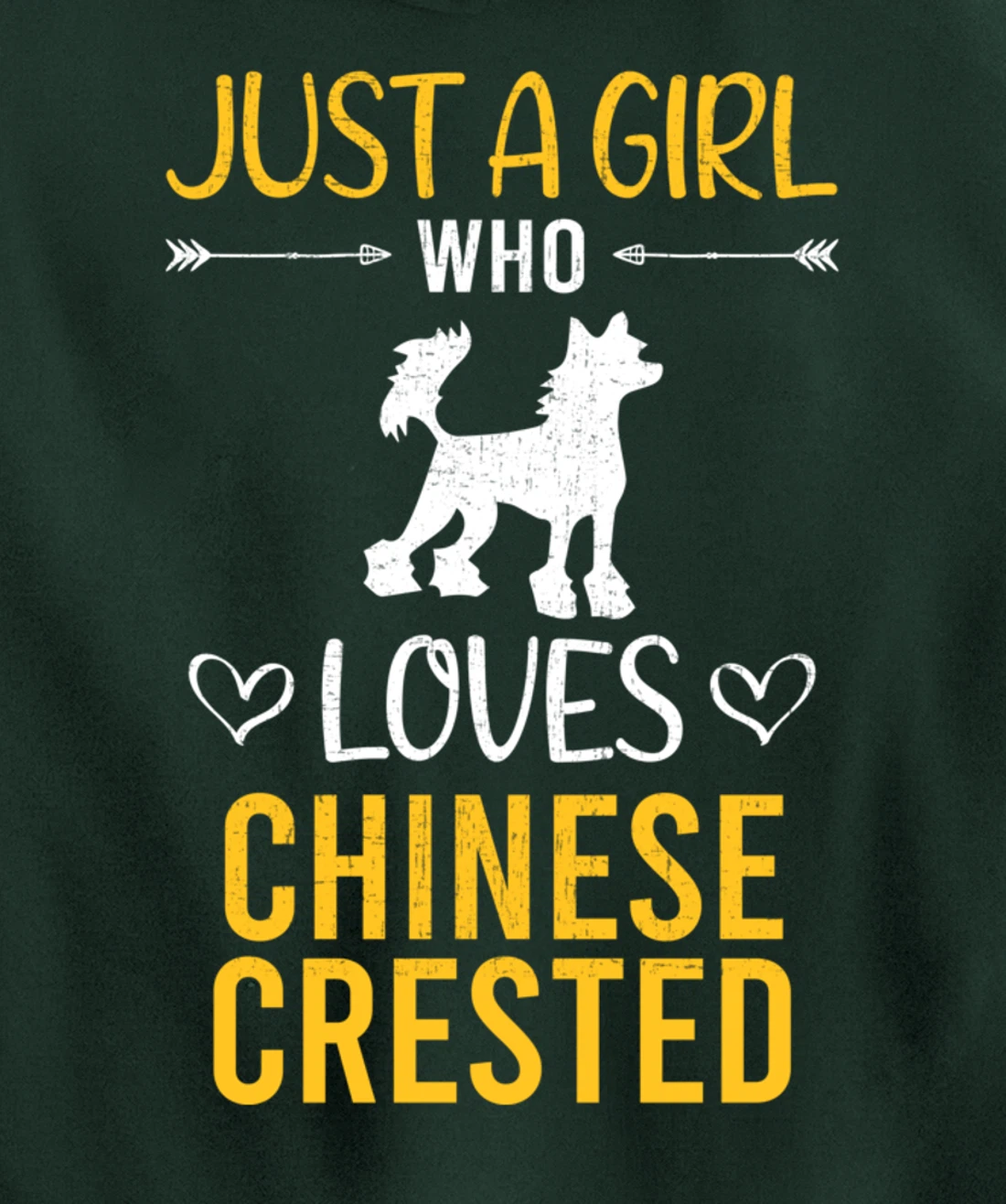 Just A Girl Who Loves Chinese Crested Dog Lover Pullover Hoodie
