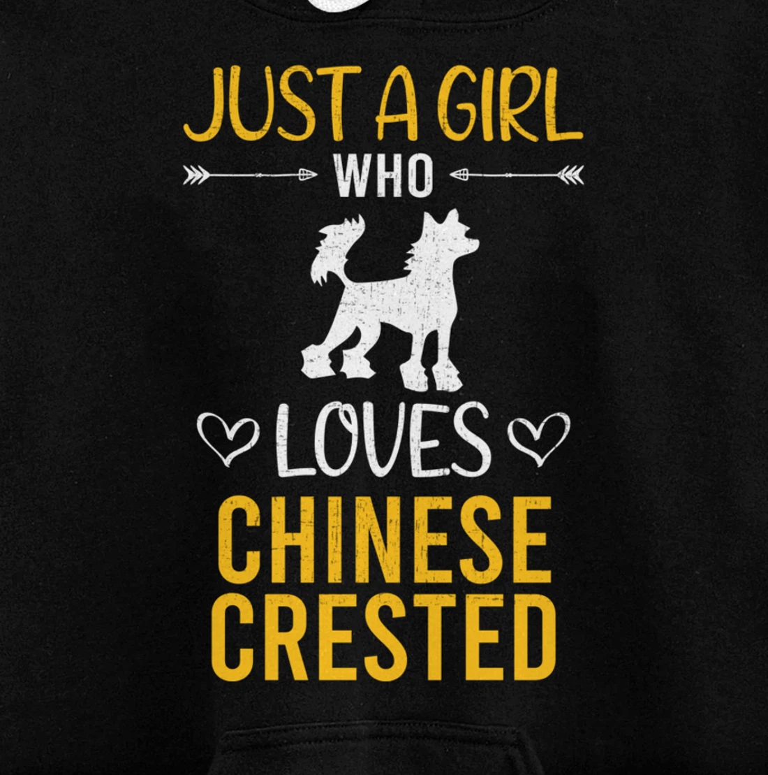 Just A Girl Who Loves Chinese Crested Dog Lover Pullover Hoodie
