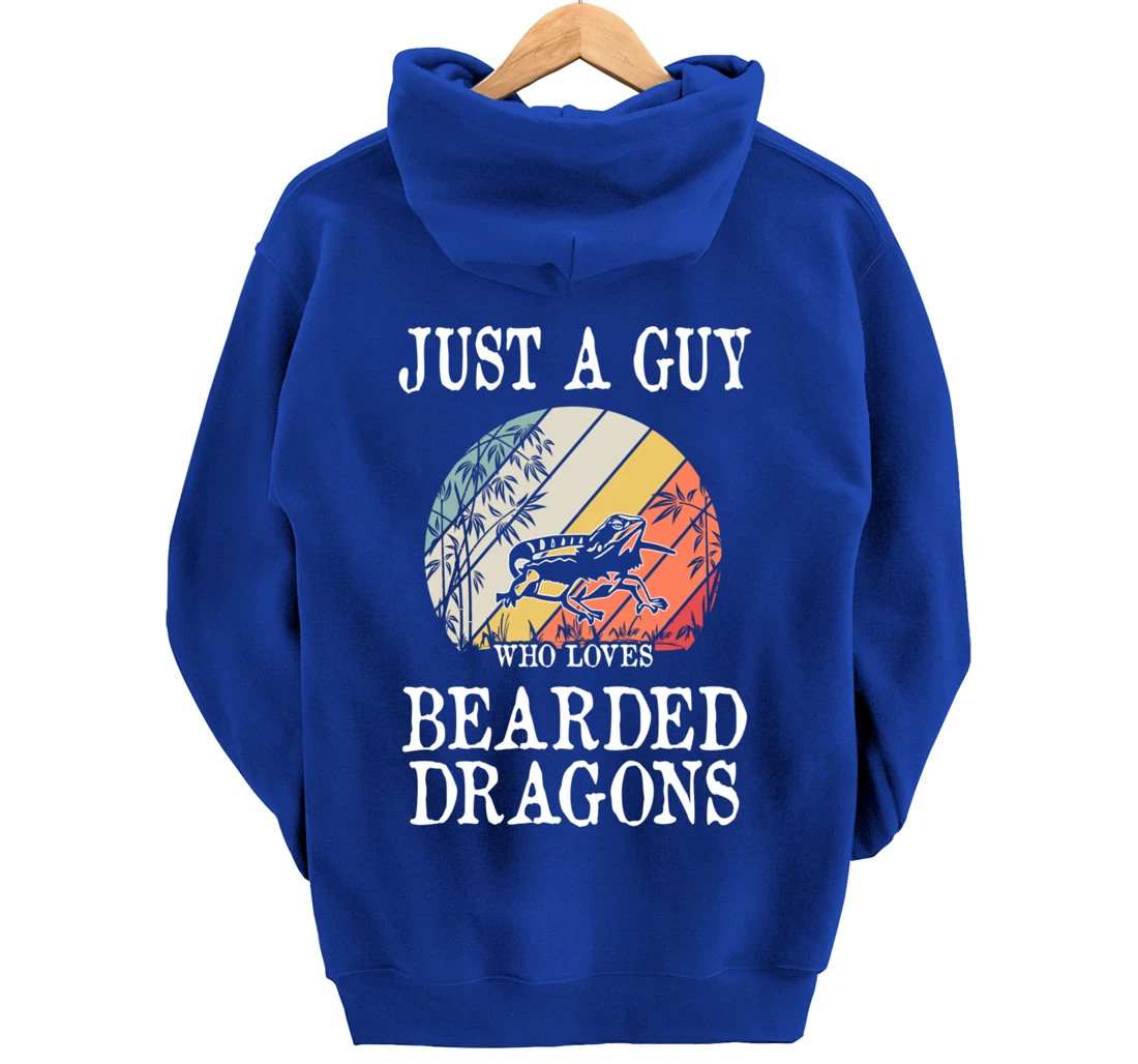 Just A Guy Who Loves Bearded Dragons Pullover Hoodie