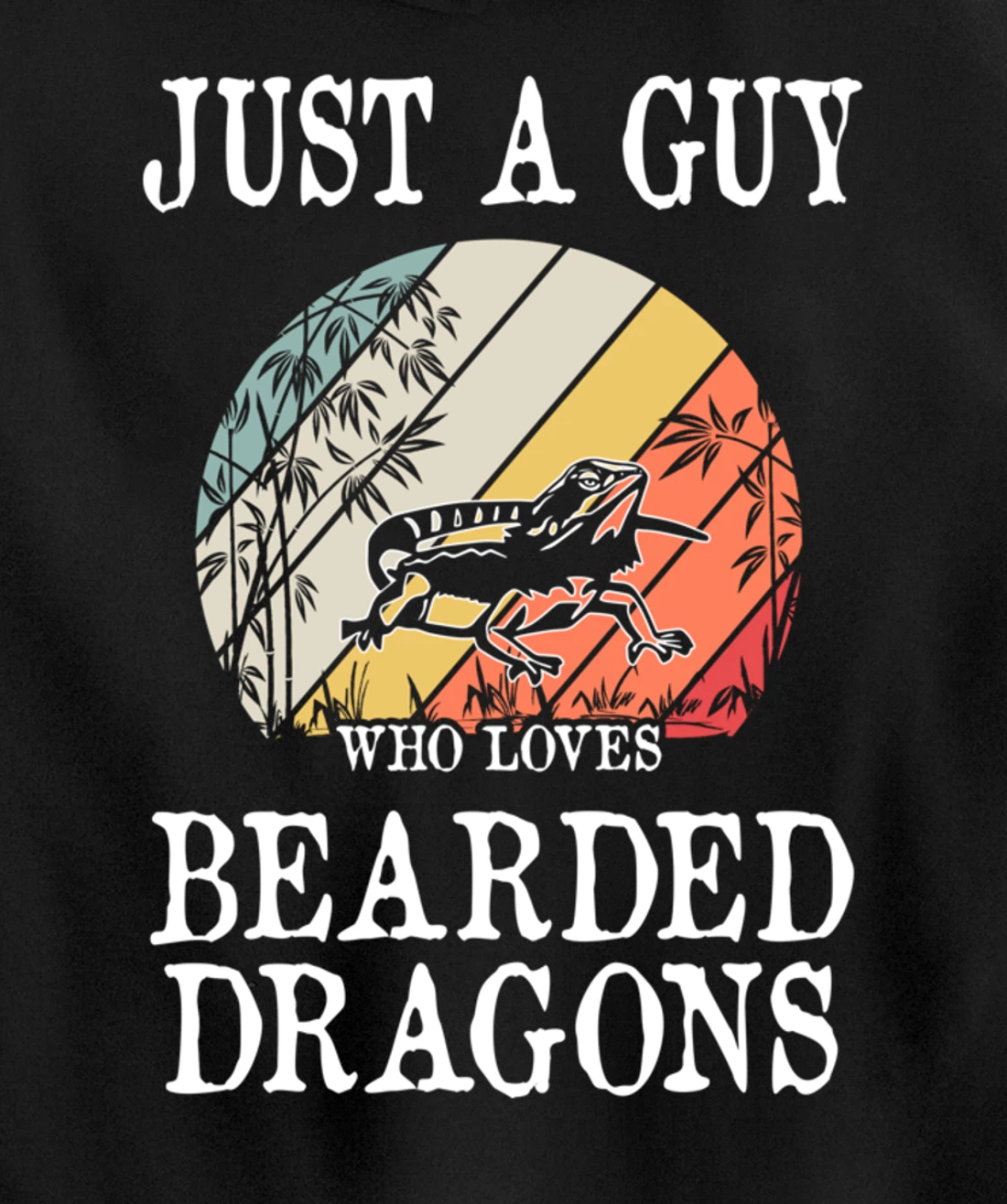 Just A Guy Who Loves Bearded Dragons Pullover Hoodie