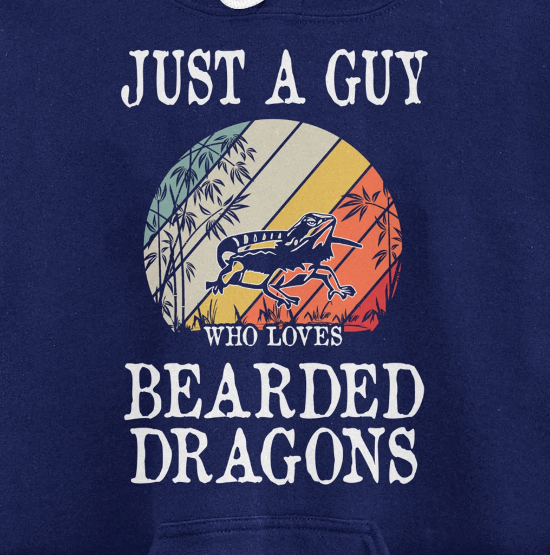 Just A Guy Who Loves Bearded Dragons Pullover Hoodie