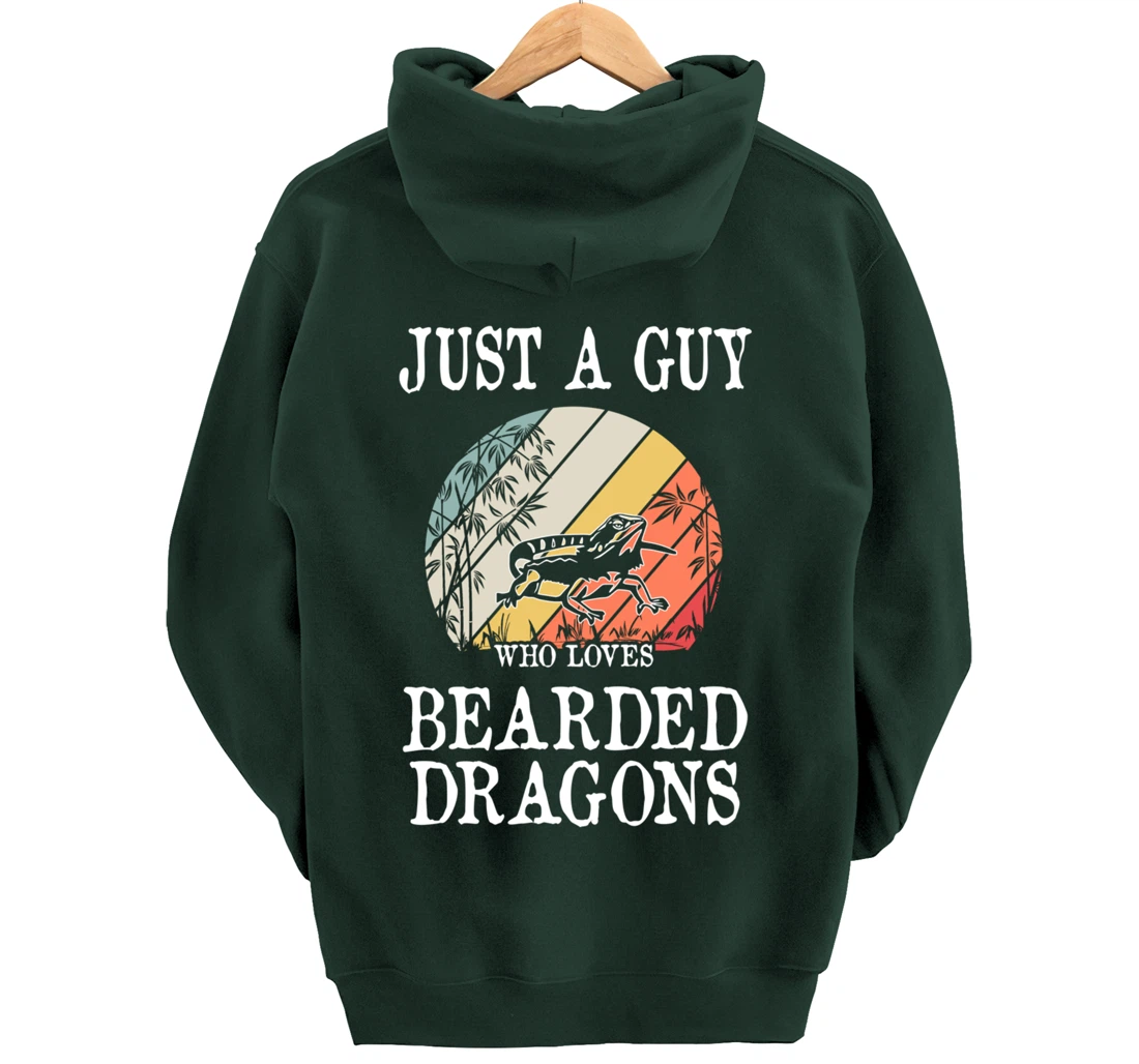 Just A Guy Who Loves Bearded Dragons Pullover Hoodie