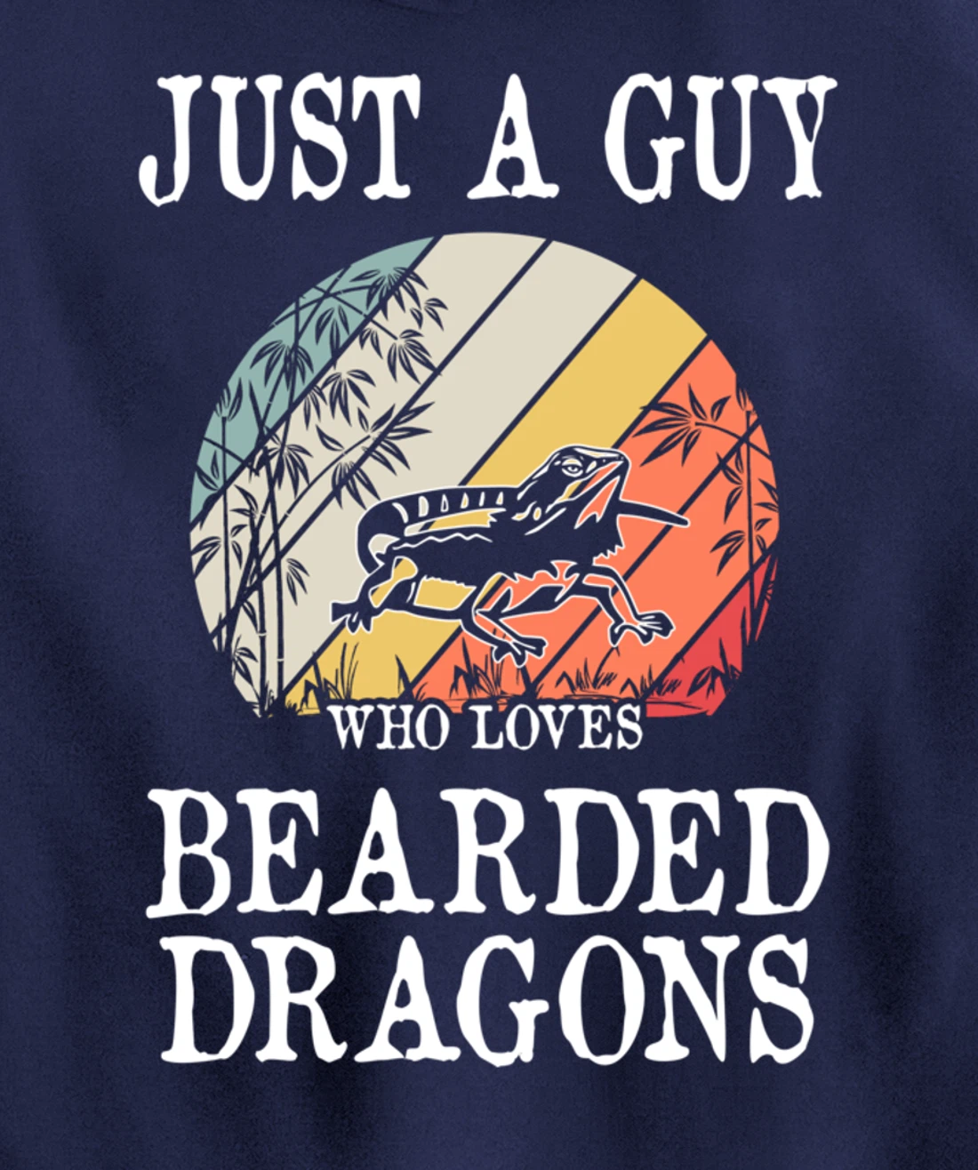 Just A Guy Who Loves Bearded Dragons Pullover Hoodie