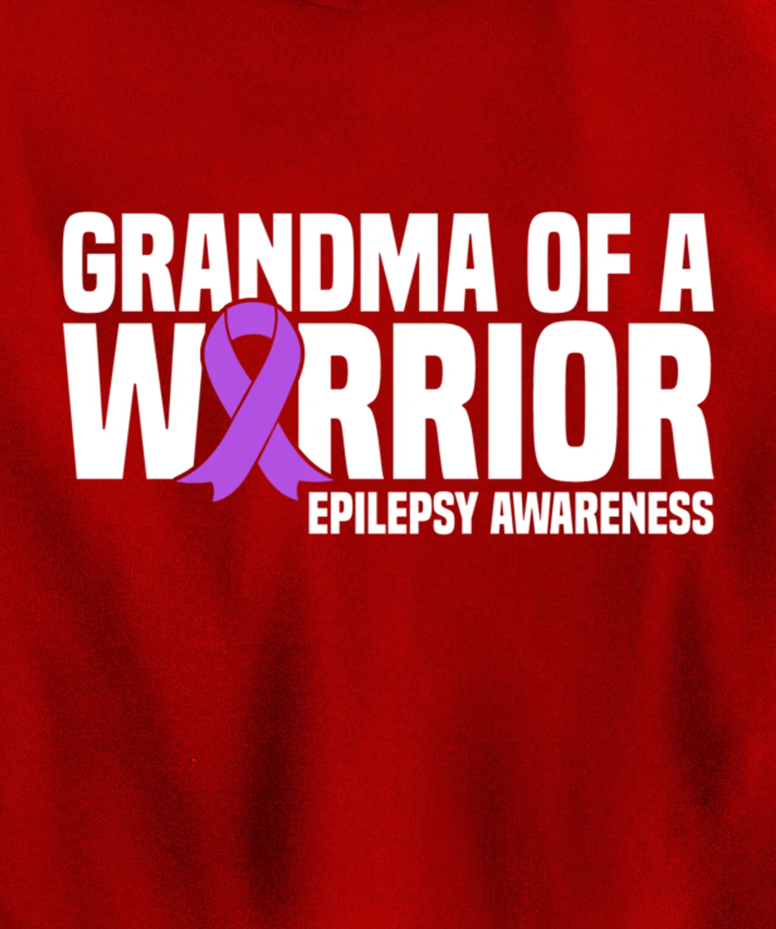 Grandma of a Warrior Purple Ribbon Epilepsy Awareness Pullover Hoodie
