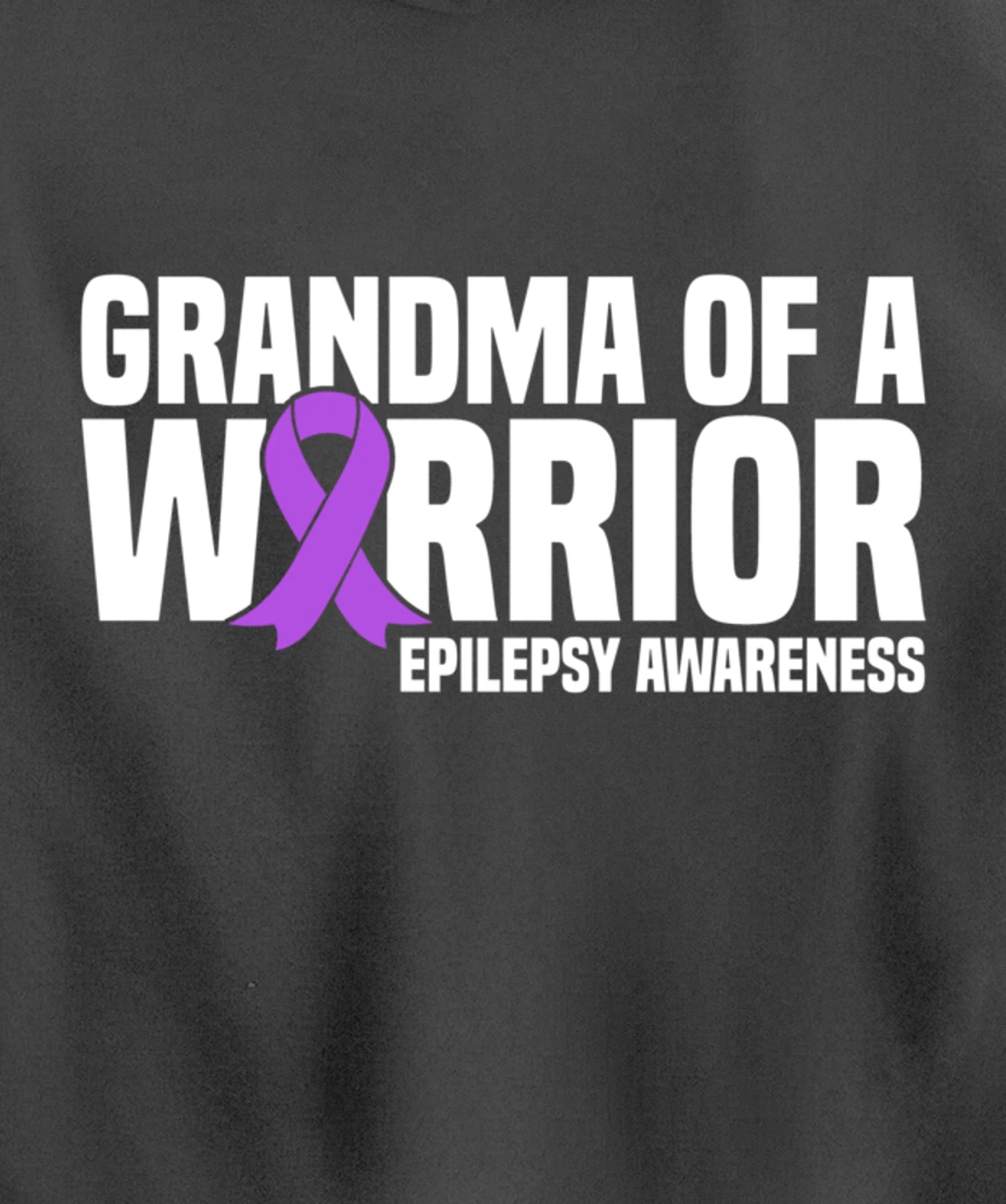 Grandma of a Warrior Purple Ribbon Epilepsy Awareness Pullover Hoodie