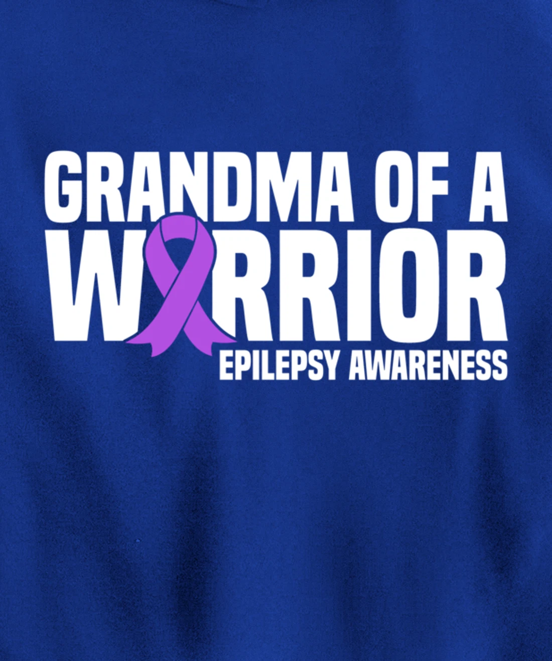 Grandma of a Warrior Purple Ribbon Epilepsy Awareness Pullover Hoodie