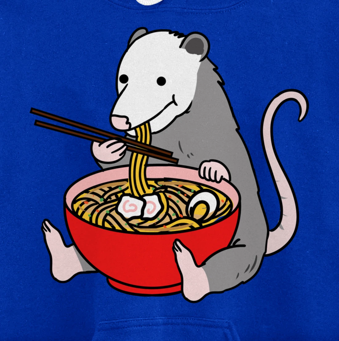Opossum Eating Ramen Opossum Gift Pullover Hoodie