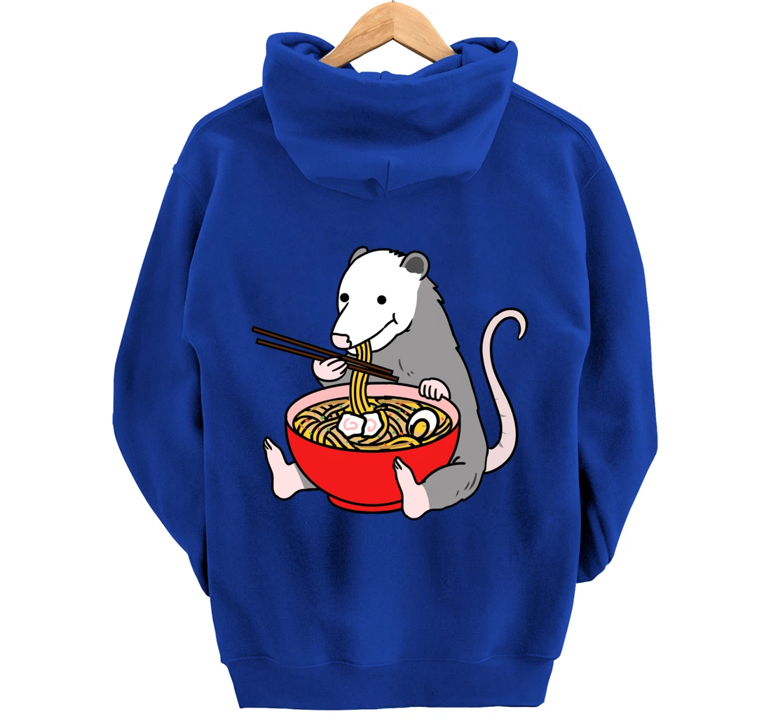 Opossum Eating Ramen Opossum Gift Pullover Hoodie