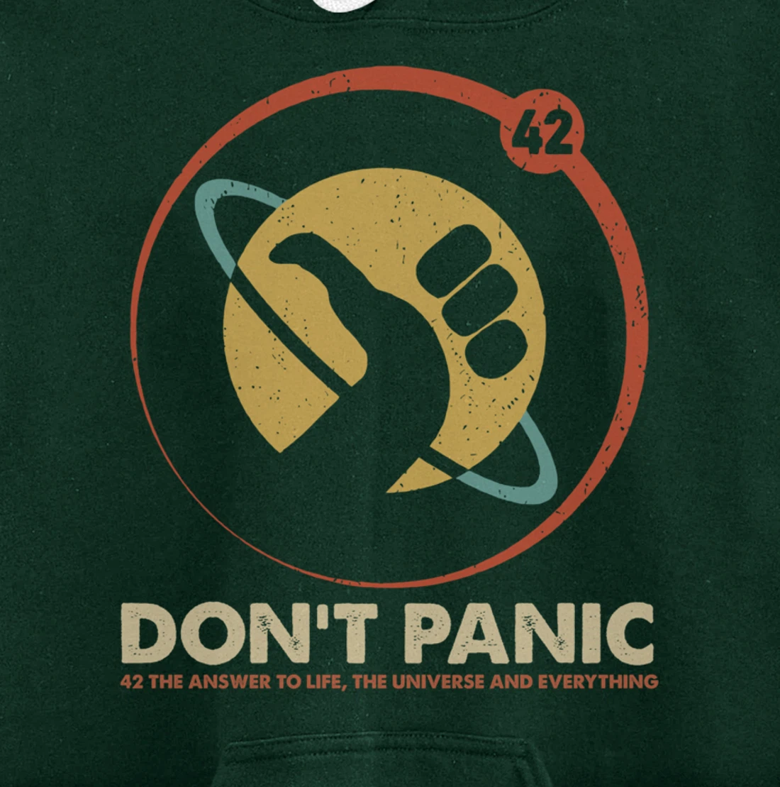 42 Answer to Life Universe Everything Don't Panic Funny Gift Pullover Hoodie