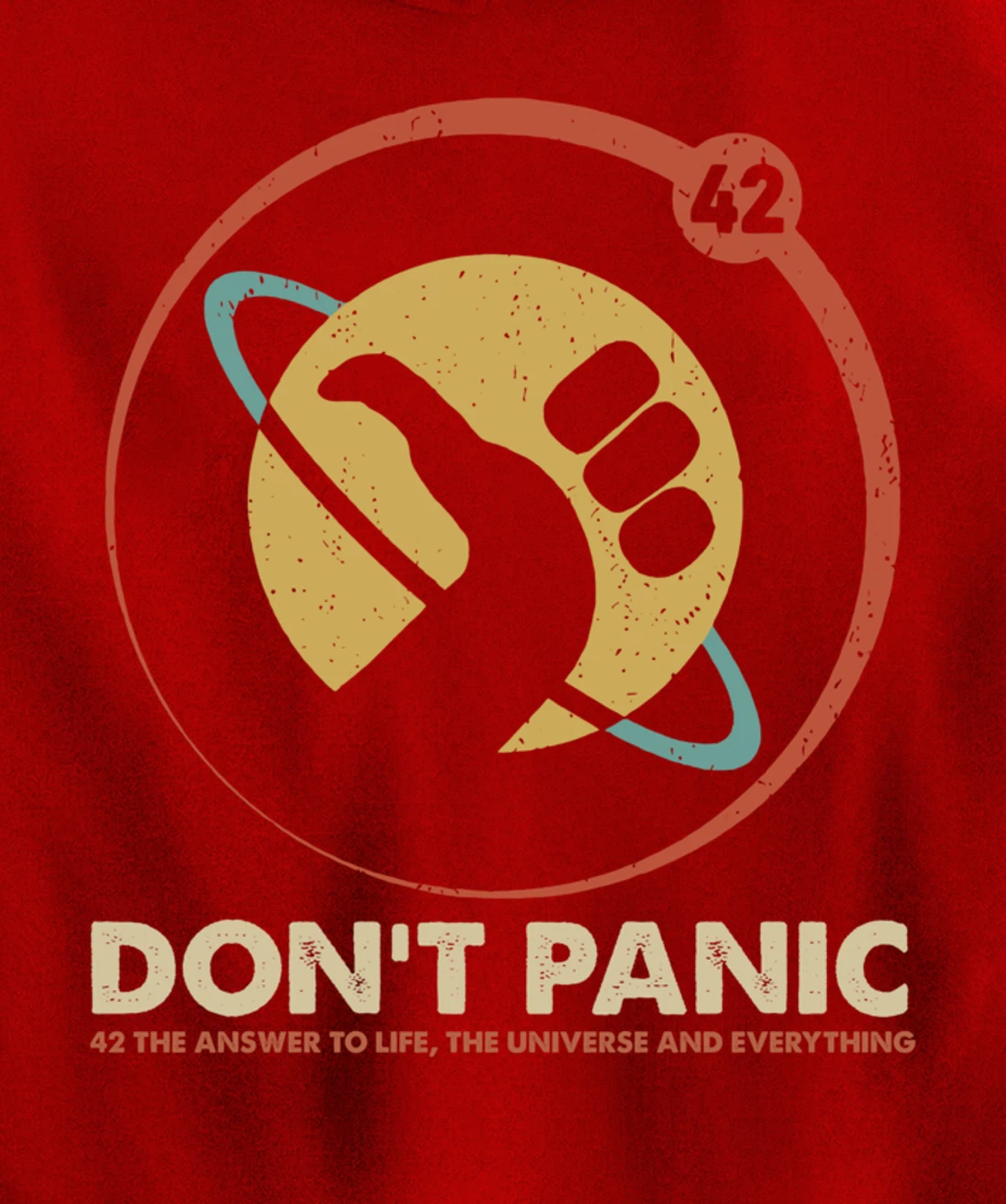 42 Answer to Life Universe Everything Don't Panic Funny Gift Pullover Hoodie