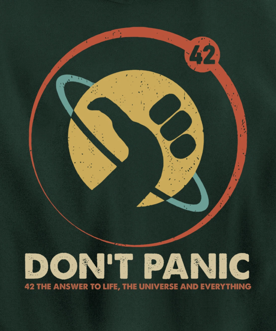 42 Answer to Life Universe Everything Don't Panic Funny Gift Pullover Hoodie