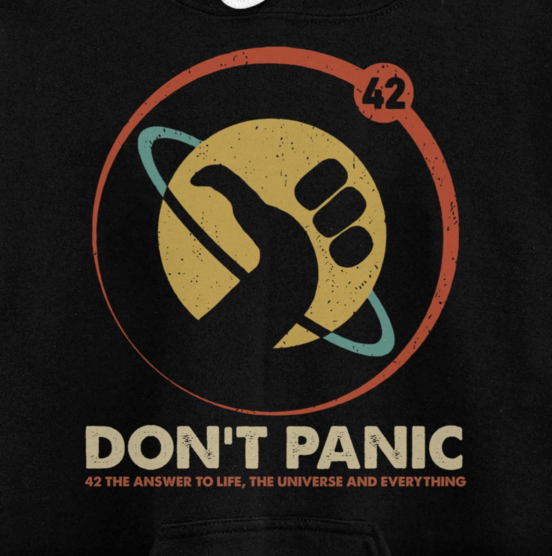 42 Answer to Life Universe Everything Don't Panic Funny Gift Pullover Hoodie