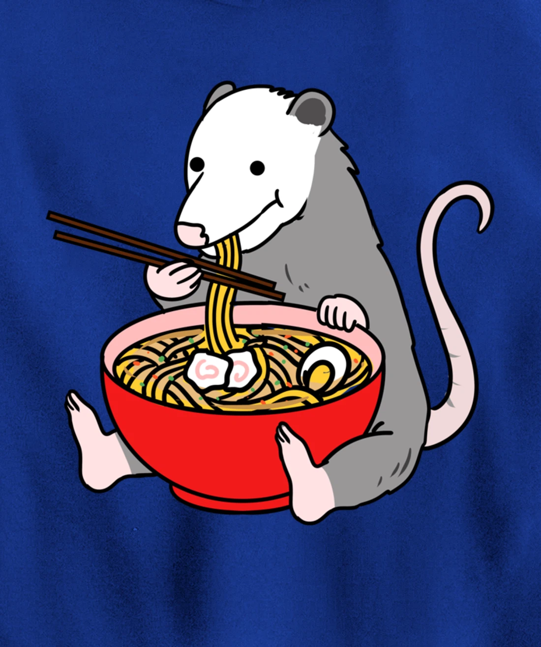 Opossum Eating Ramen Opossum Gift Pullover Hoodie
