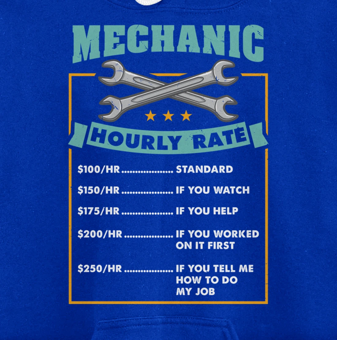 Mechanic Hourly Rate Mechanic Gift Pullover Hoodie