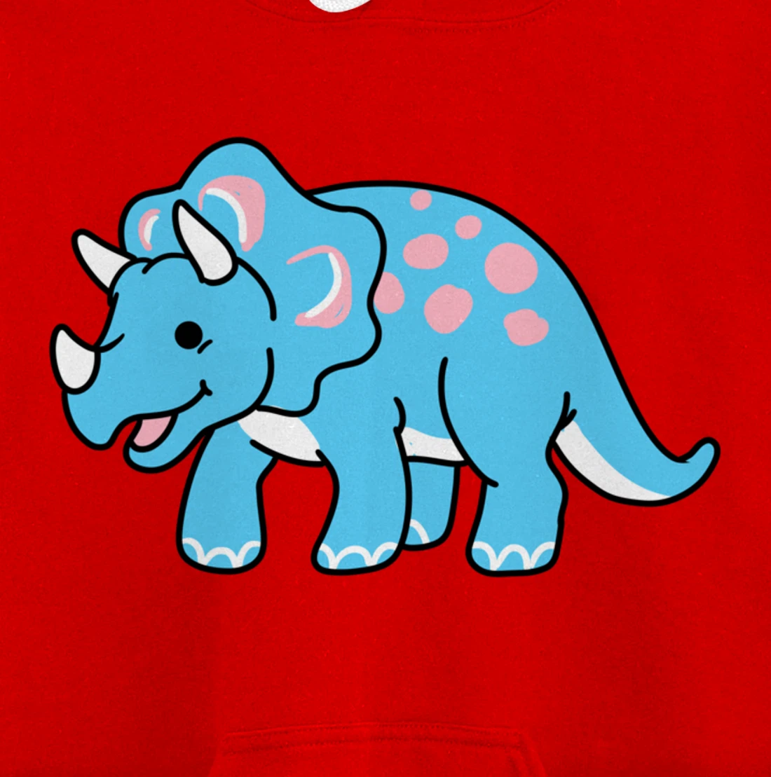 Trans Pride Triceratops Transgender Gift Pullover Hoodie