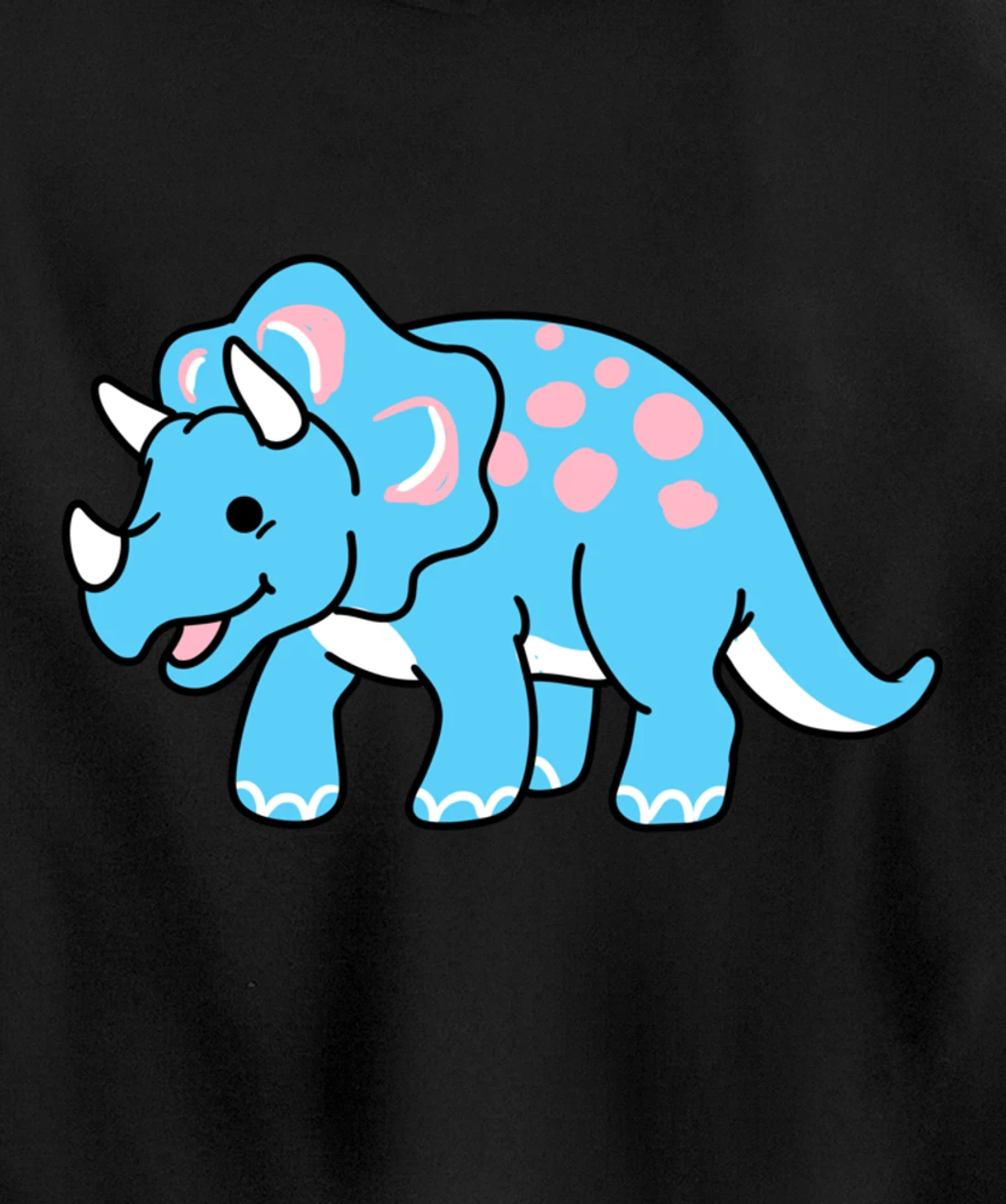 Trans Pride Triceratops Transgender Gift Pullover Hoodie
