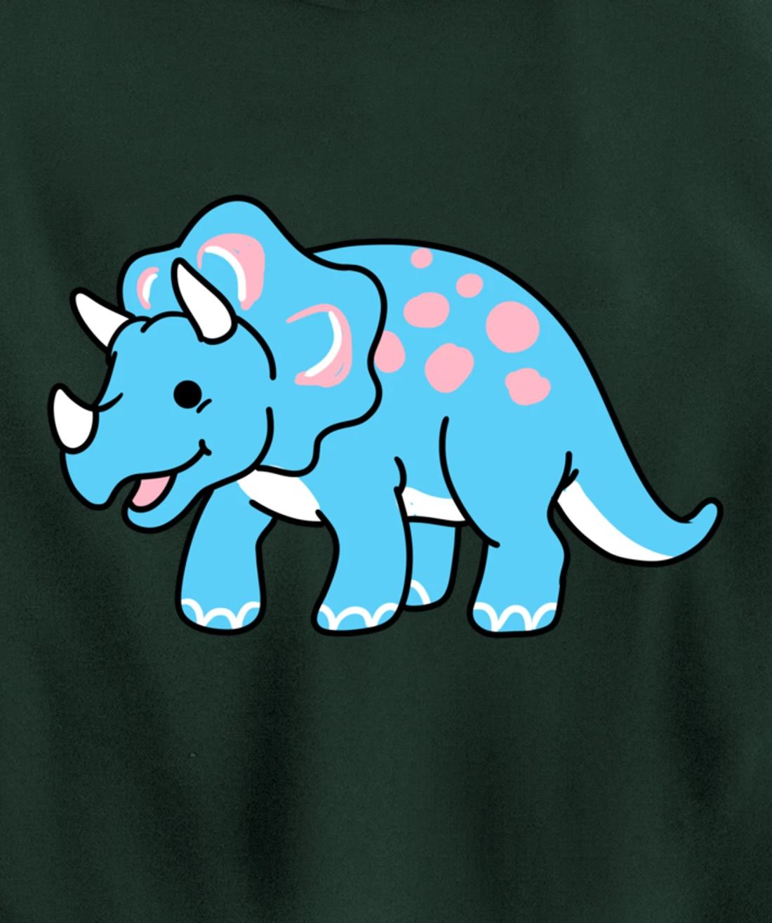 Trans Pride Triceratops Transgender Gift Pullover Hoodie