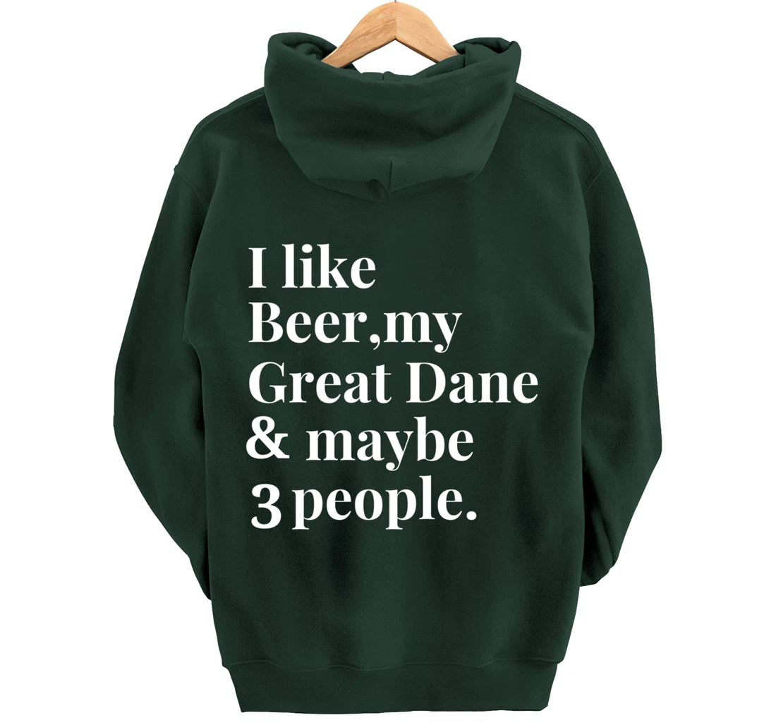 Great Dane Funny Dog Owner Craft Beer Lover Gift Women Men Pullover Hoodie