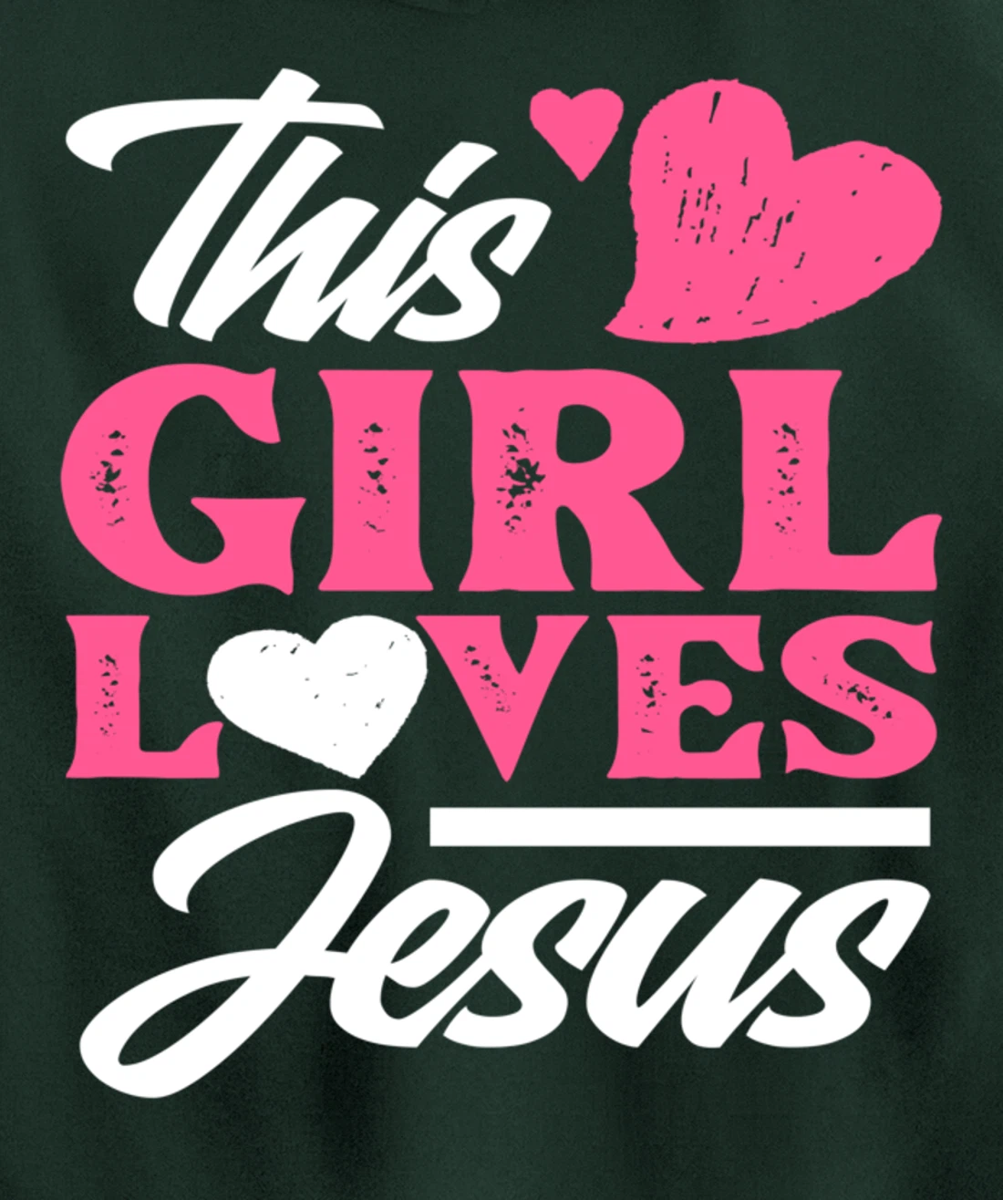 This Girl Loves Jesus - Cute Christian Girl Gift Pullover Hoodie