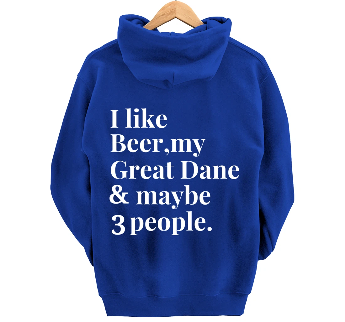 Great Dane Funny Dog Owner Craft Beer Lover Gift Women Men Pullover Hoodie