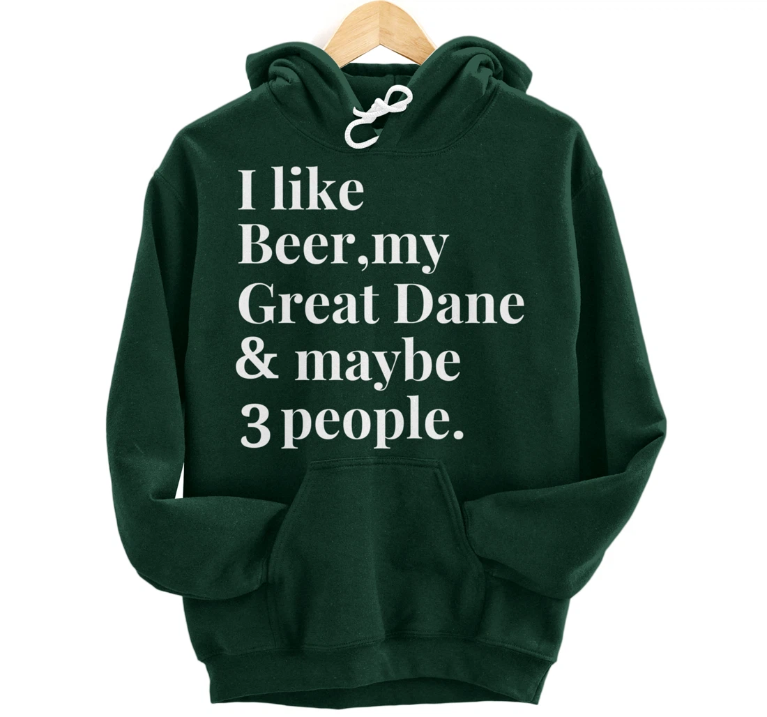 Great Dane Funny Dog Owner Craft Beer Lover Gift Women Men Pullover Hoodie