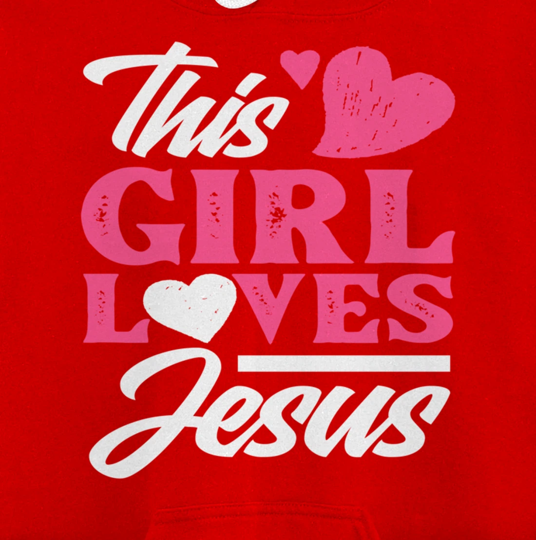 This Girl Loves Jesus - Cute Christian Girl Gift Pullover Hoodie