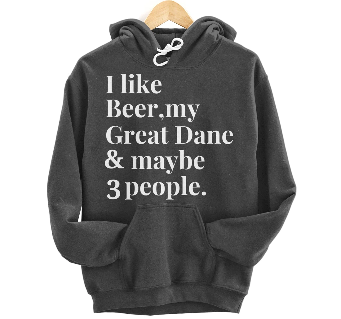 Great Dane Funny Dog Owner Craft Beer Lover Gift Women Men Pullover Hoodie