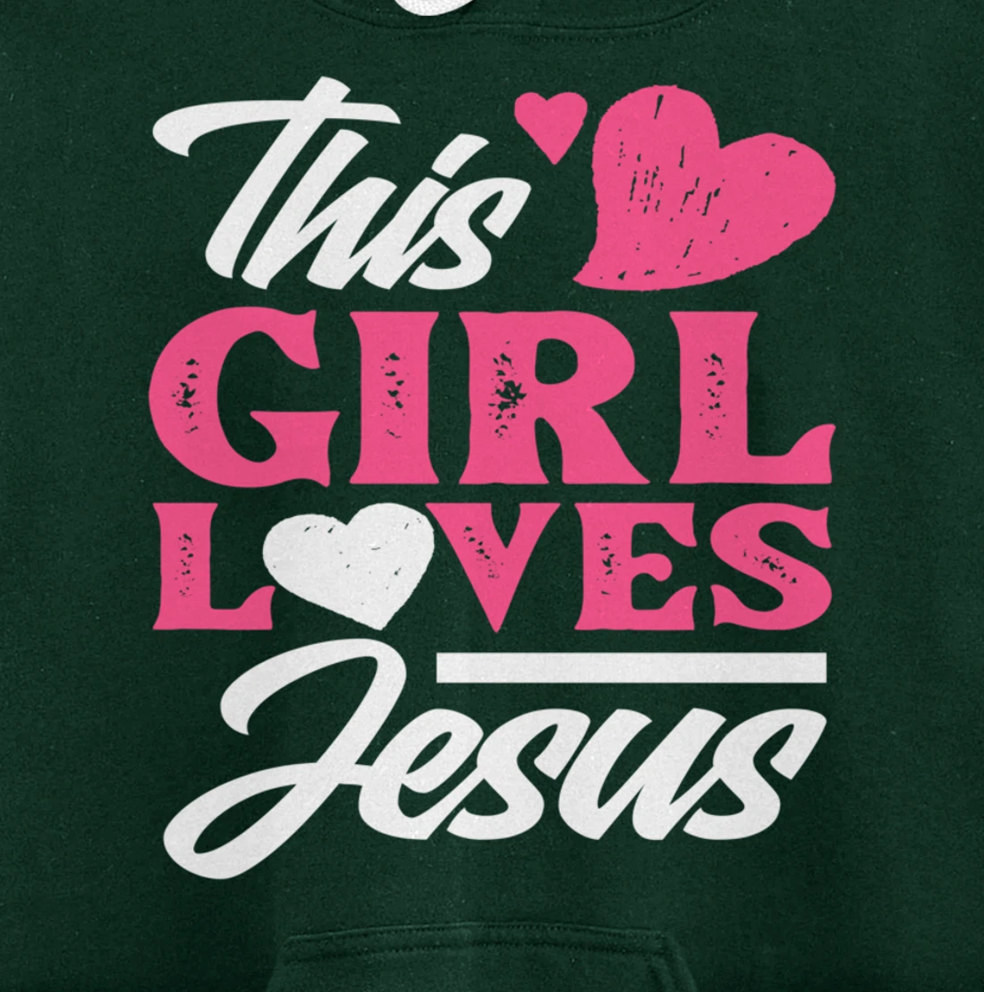 This Girl Loves Jesus - Cute Christian Girl Gift Pullover Hoodie