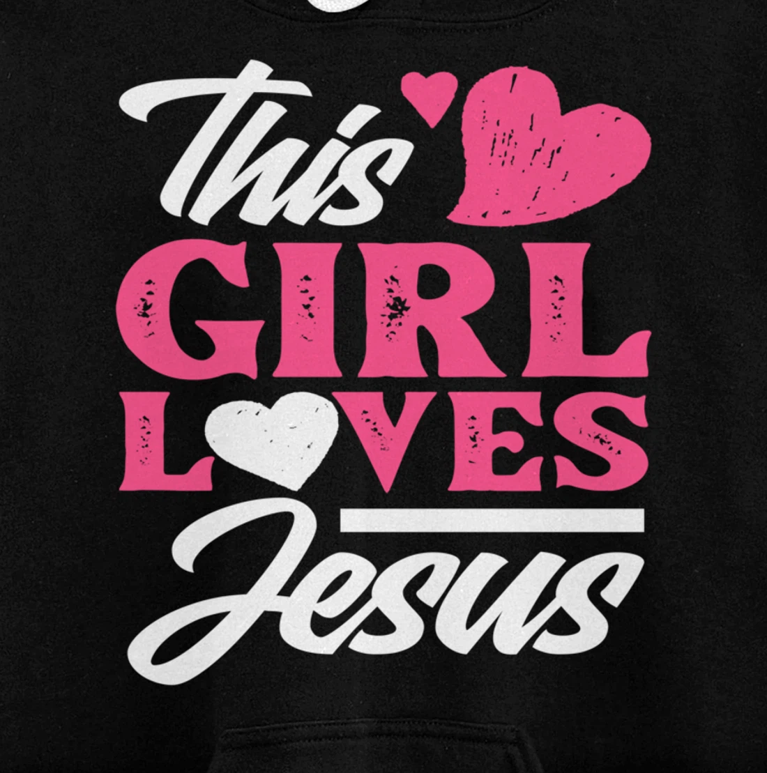 This Girl Loves Jesus - Cute Christian Girl Gift Pullover Hoodie
