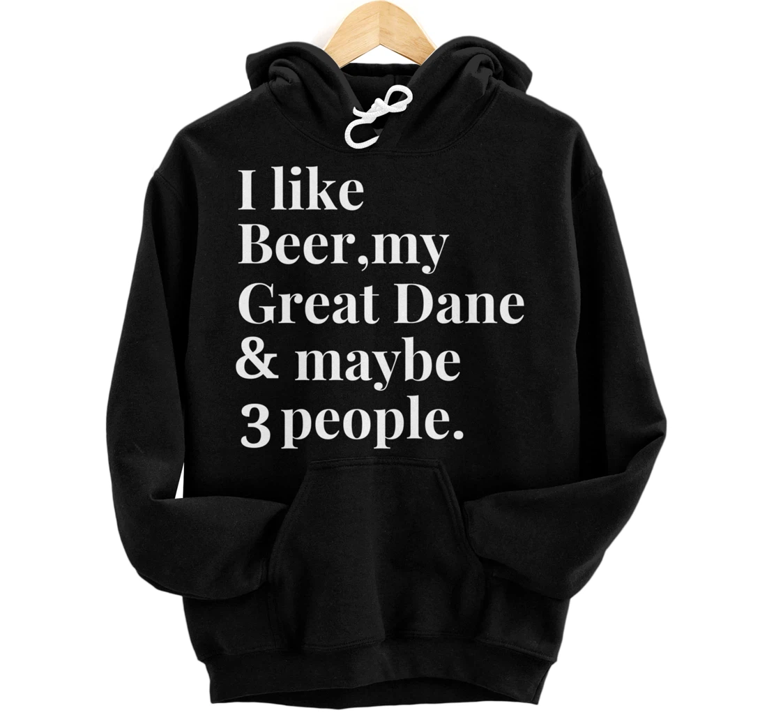 Great Dane Funny Dog Owner Craft Beer Lover Gift Women Men Pullover Hoodie